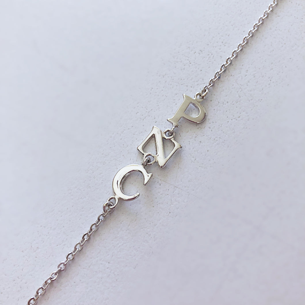 3 Letter Initial Necklace