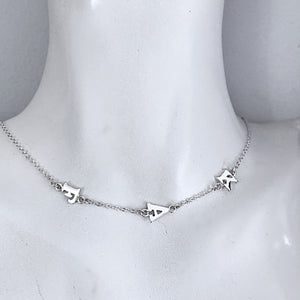 Tiny Classic Single Letter Initial Necklace
