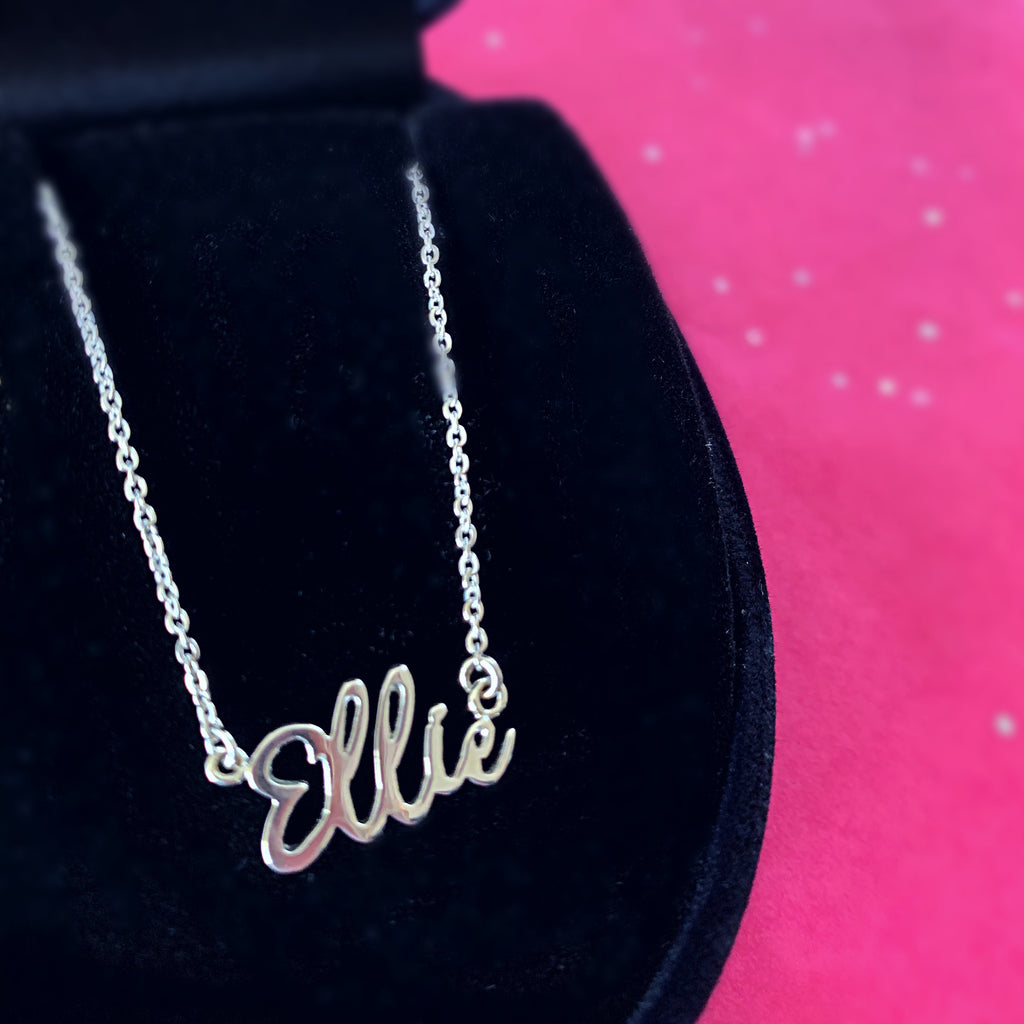 Tiny deals name necklace