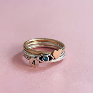 Evil Eye stacking ring