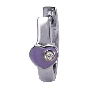 Purple heart Huggie Earrings