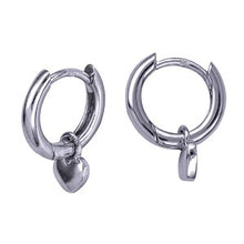TINY charmed huggie earring 8mm silver only