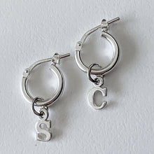 Tiny Charmed hoop earrings (silver only) 8mm