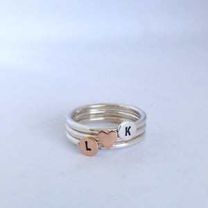 Initial ring with Gold Letter