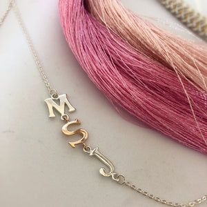 3 Letter Initial Necklace