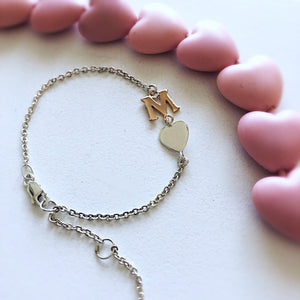 Single Letter Initial Baby Bracelet