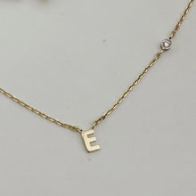 Block Tiny Single Letter Initial Necklace