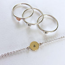 Disc Initial Baby Bracelet