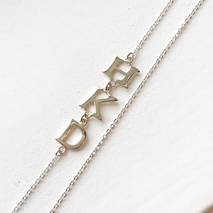 3 Letter Initial Necklace