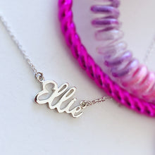 Tiny Sterling silver Name necklace