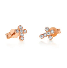 9ct Gold Mini Cross Studs