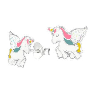 Unicorn glitter wing stud earrings